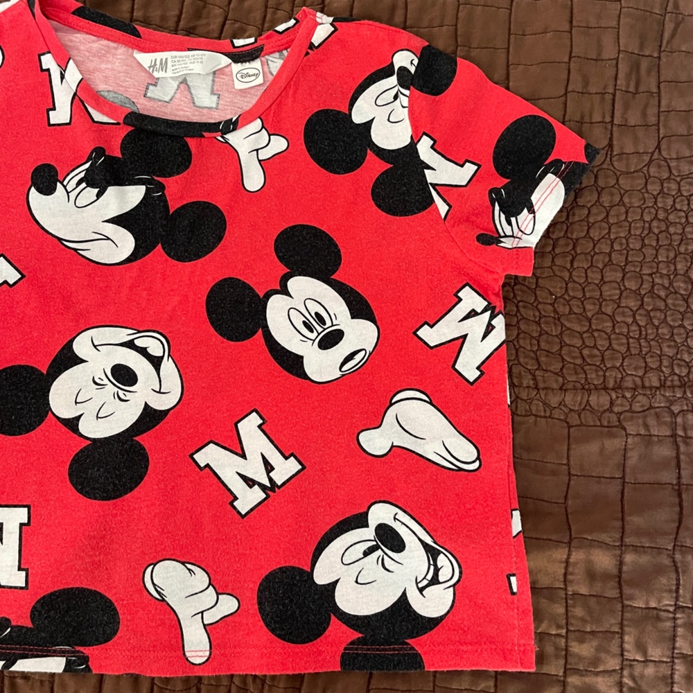 H&M Mickey Boxy Cropped Tee - Picture 3 of 6